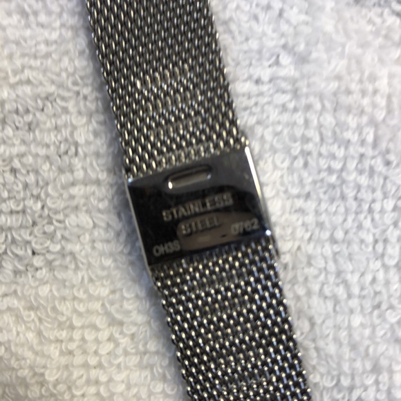 Coach logo silver tone watch with mesh band - Picture 3 of 4